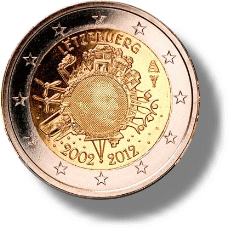 2012 Luxemburg Gemeinschaftsausgabe 10 Jahre Euro Bargeld