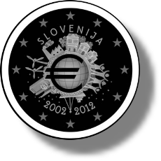 2012 Slowenien Gemeinschaftsausgabe 10 Jahre Euro Bargeld