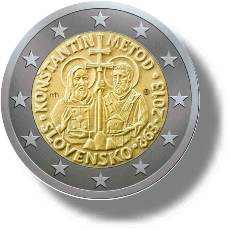 2013 Slowakei Gedenkmünze - 1150 Jahre Mission von Konštantin und Method